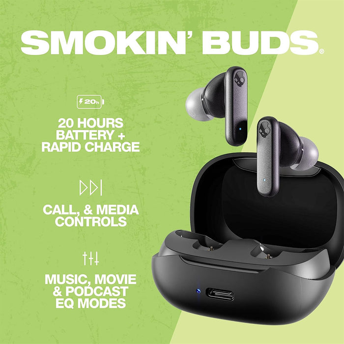 Skullcandy Smokin' Buds True Wireless In-Ear Headphones - True Black