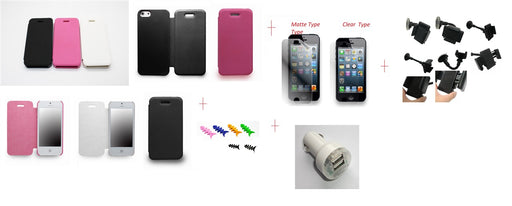 Slim Fit Leather Holder Car Charger for iPhone 5