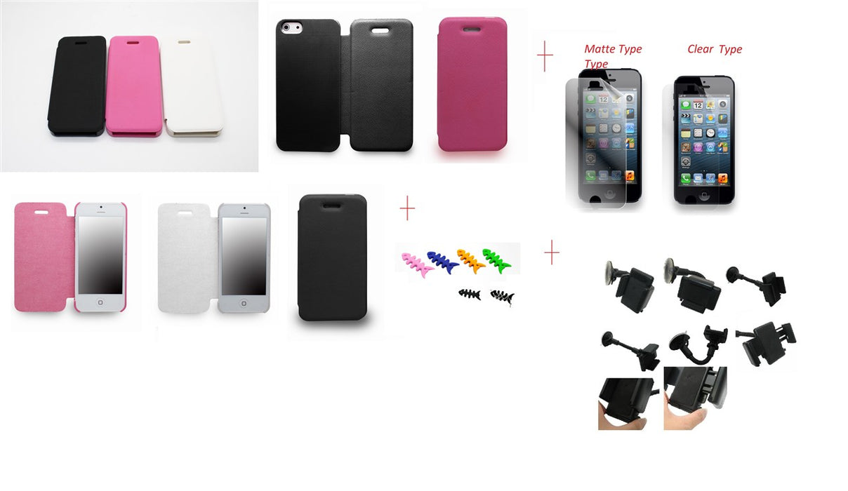 Slim Fit Leather Holder Car for iPhone 5