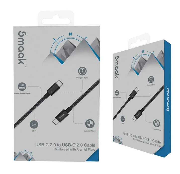 USB-C to USB-C 2m Cable - LX2001 - Homewares, Outdoor, Phone Accessories, Cases, Speakers, Headphones + More -