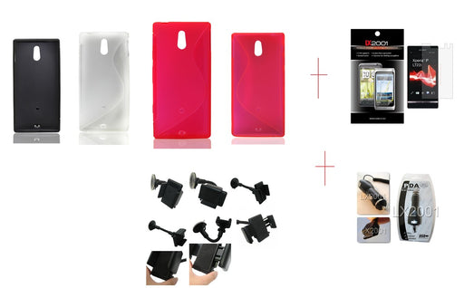 Sony Xperia P LT22i Gel Case Car Holder CharGer