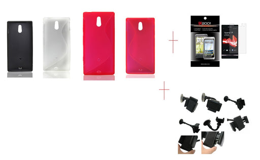 Sony Xperia P LT22i Gel Case Car Holder Kit