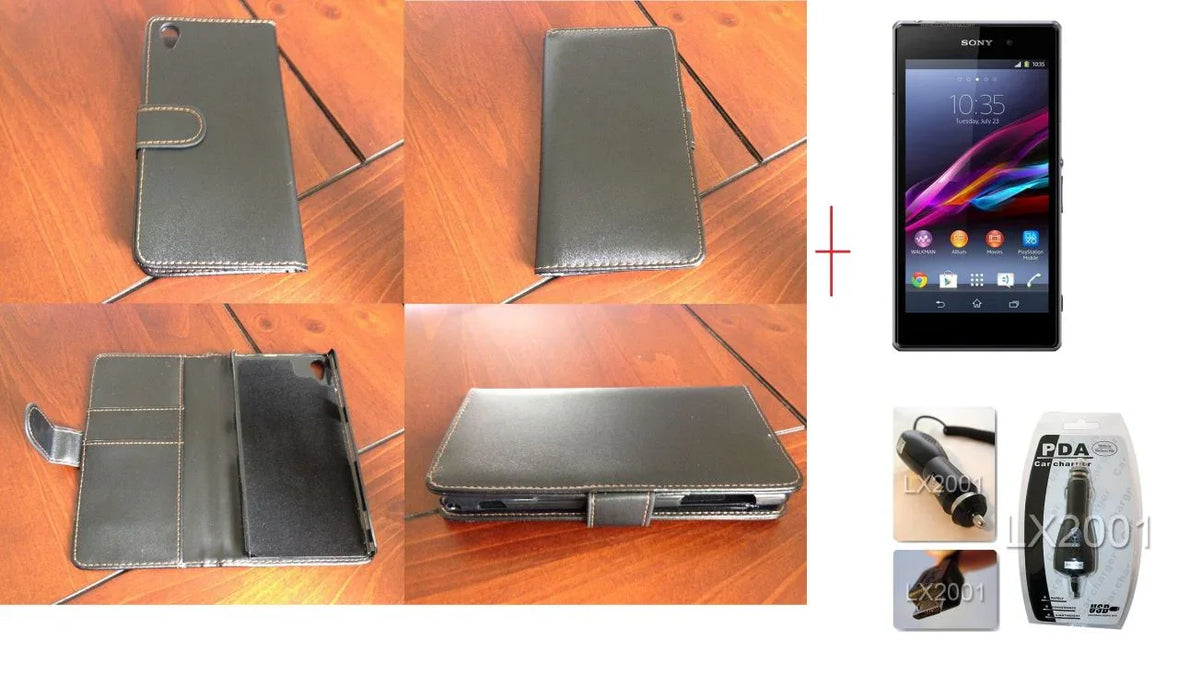Sony Xperia Z1 Leather Case Car Charger - LX2001 - Homewares, Outdoor, Phone Accessories, Cases, Speakers, Headphones + More -