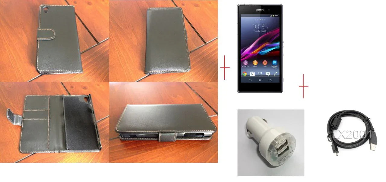 Sony Xperia Z1 Leather Case Dual Car Charger PC - LX2001 - Homewares, Outdoor, Phone Accessories, Cases, Speakers, Headphones + More -