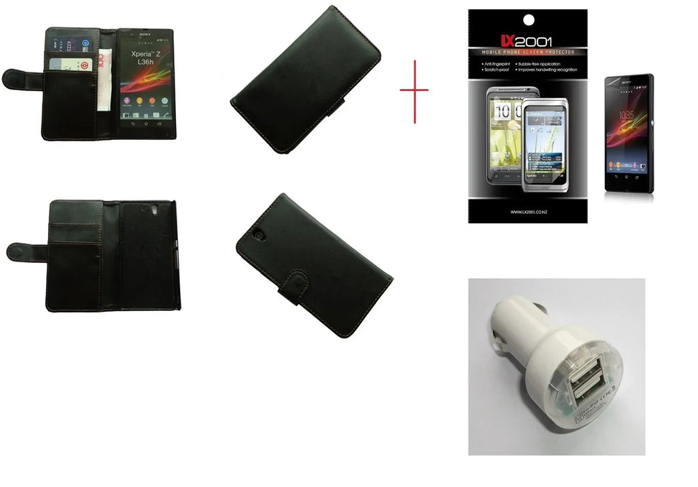 Sony Xperia Z Leather Case Dual USB Car Charger - LX2001 - Homewares, Outdoor, Phone Accessories, Cases, Speakers, Headphones + More -