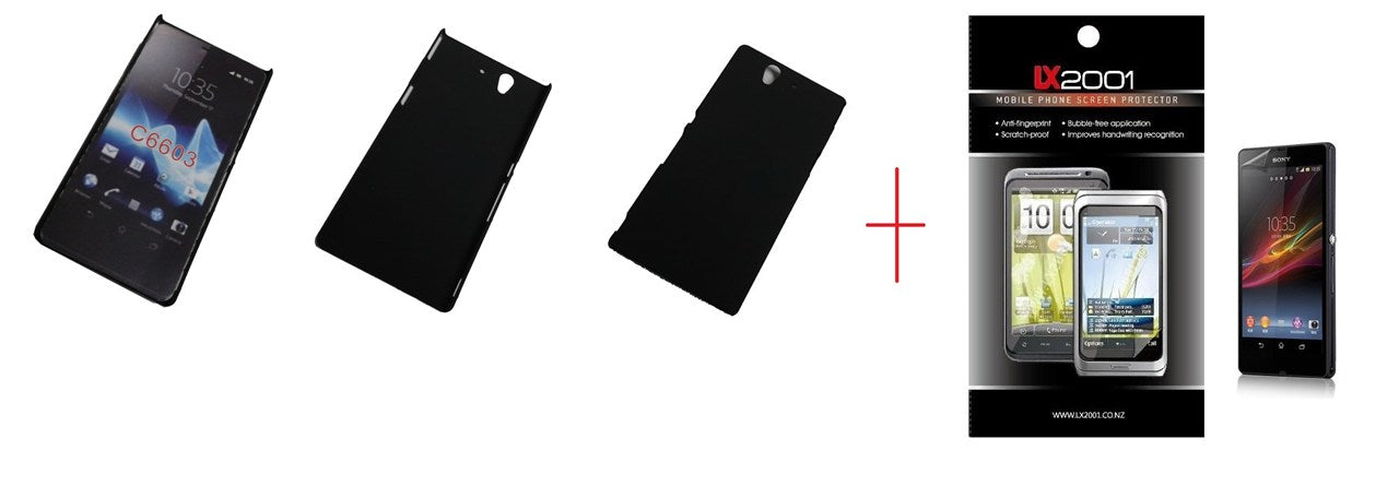 Sony Xperia Z Rubber Case + Screen Protector