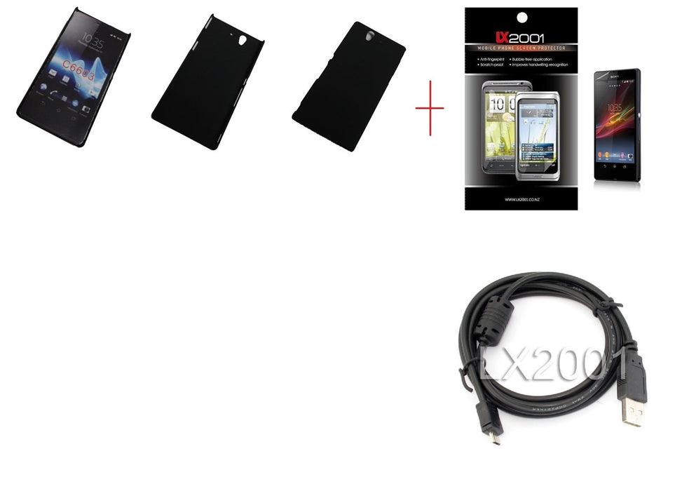Sony Xperia Z Rubber Case + USB PC Cable