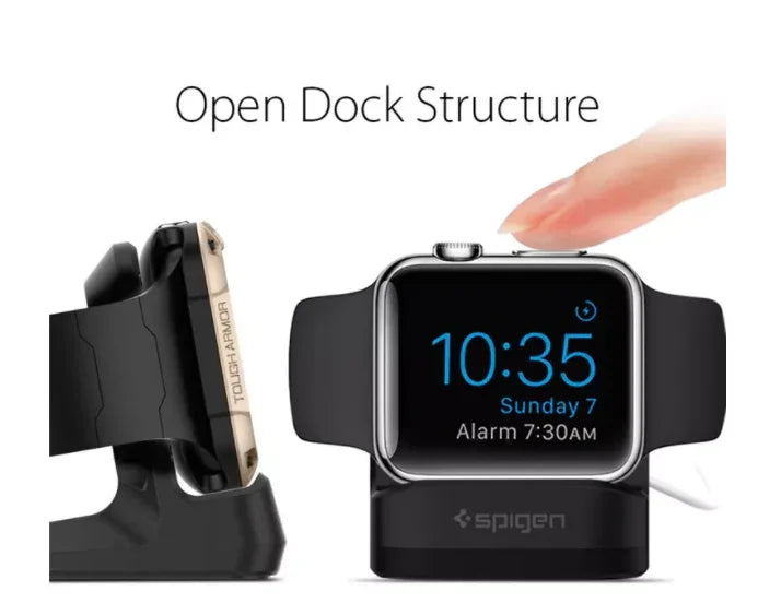 Spigen Apple Watch Night Stand - Black - LX2001 - Homewares, Outdoor, Phone Accessories, Cases, Speakers, Headphones + More -