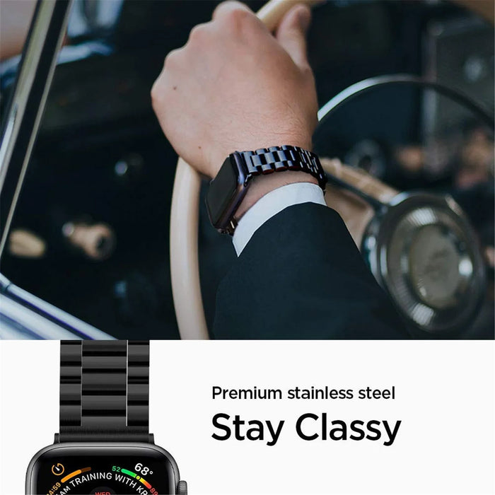 Spigen Apple Watch Series 42mm / 44mm Premium Stainless Steel Strap - Black 062MP25403 8809613768824 - LX2001 - Homewares, Outdoor, Phone Accessories, Cases, Speakers, Headphones + More -