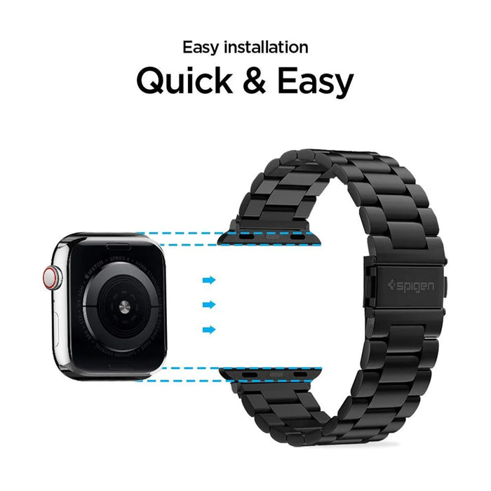 Spigen Apple Watch Series 42mm / 44mm Premium Stainless Steel Strap - Black 062MP25403 8809613768824 - LX2001 - Homewares, Outdoor, Phone Accessories, Cases, Speakers, Headphones + More -