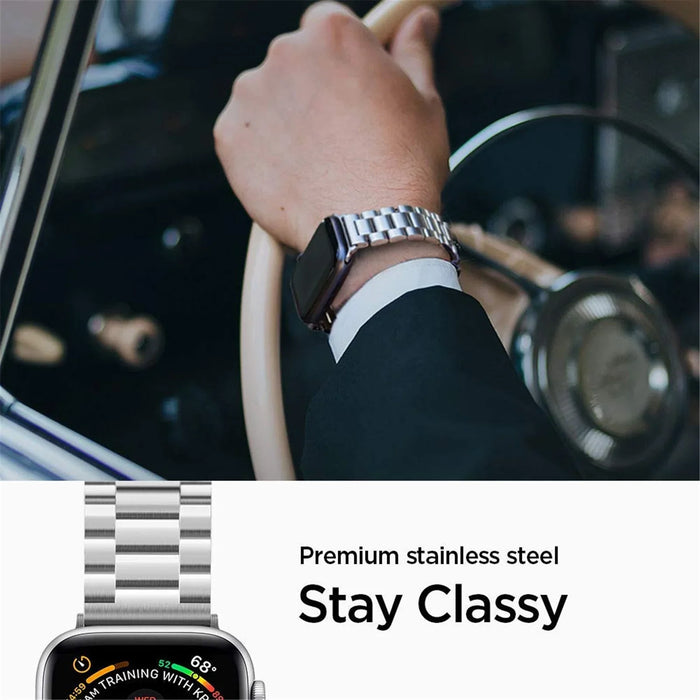 Spigen Apple Watch 42mm / 44mm Premium Stainless Steel Strap - Silver 062MP25404 8809613768831 - LX2001 - Homewares, Outdoor, Phone Accessories, Cases, Speakers, Headphones + More -