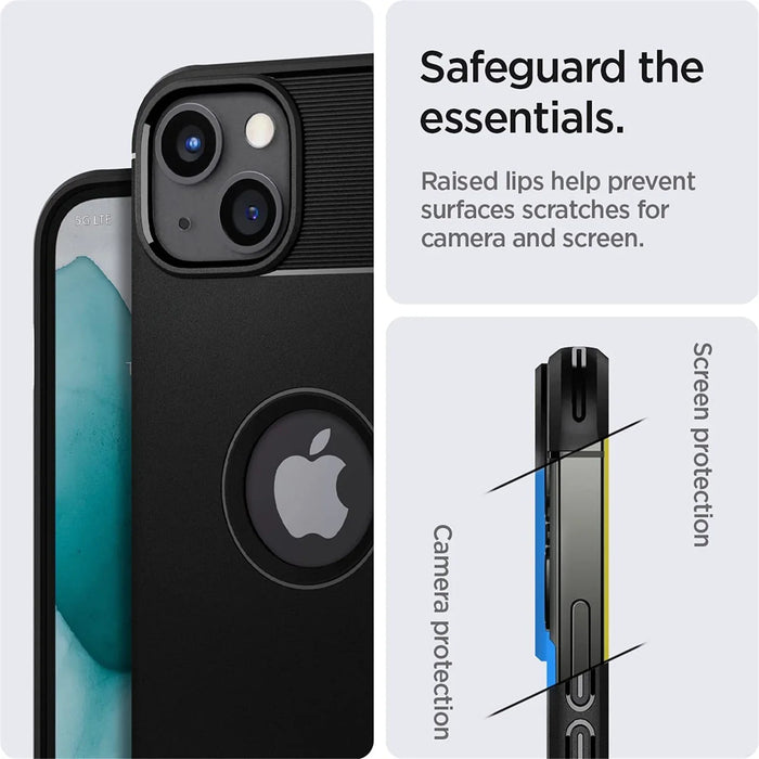 Spigen Apple iPhone 13 6.1" Rugged Armor Case - Black ACS03518 8809811852165 - LX2001 - Homewares, Outdoor, Phone Accessories, Cases, Speakers, Headphones + More -