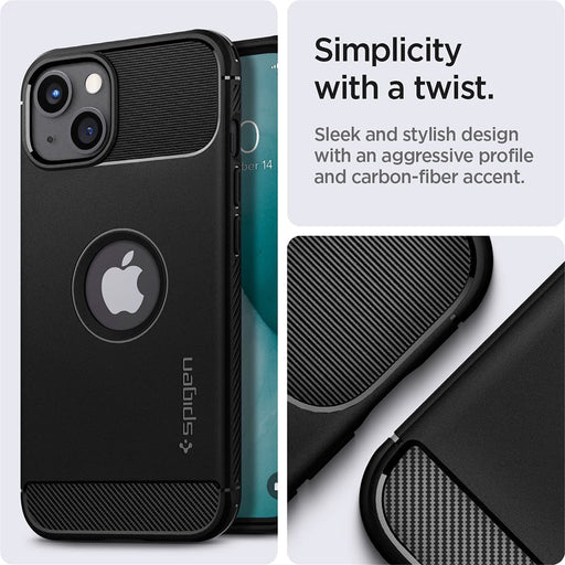 Spigen Apple iPhone 13 6.1" Rugged Armor Case - Black ACS03518 8809811852165