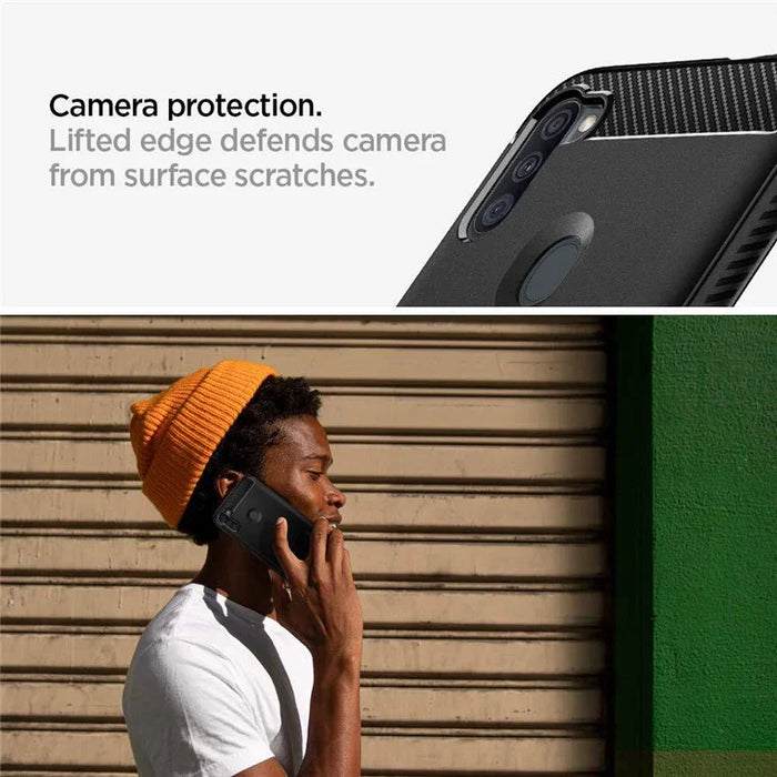 Spigen Samsung Galaxy A11 6.4" (2020) Rugged Armor Case - Black ACS00855 - LX2001 - Homewares, Outdoor, Phone Accessories, Cases, Speakers, Headphones + More -