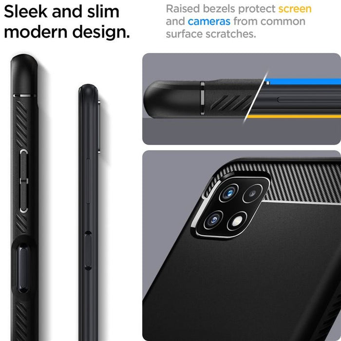 Spigen Samsung Galaxy A22 6.6" 5G (2021) Rugged Armor Case - Black ACS03031