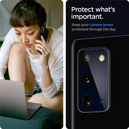 Spigen Samsung Galaxy Note 20 6.7" Camera Lens Tempered Glass Protector - Black AGL01455