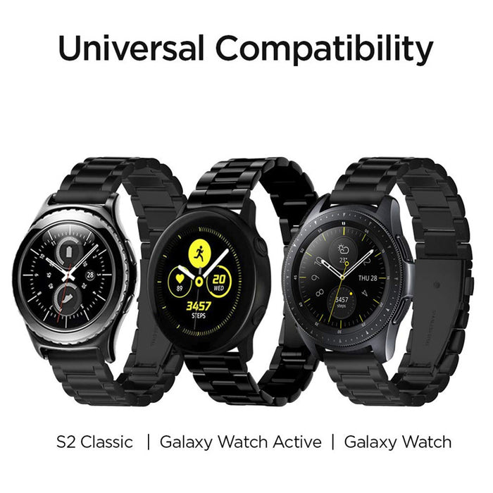Spigen Samsung Galaxy Watch 42mm Active 2 Premium Stainless Steel Strap - Black 600WB24980 8809613765014