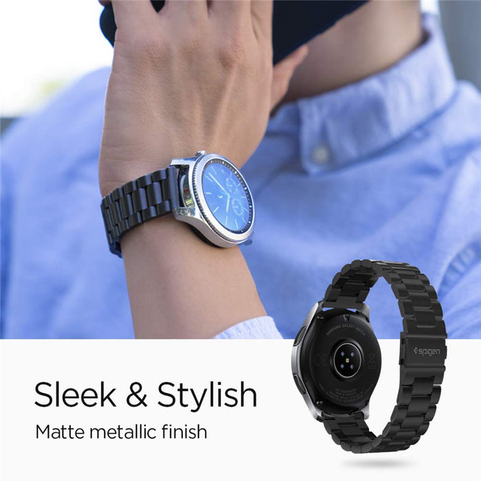 Spigen Samsung Galaxy Watch 46mm Gear 3 Premium Stainless Steel Strap - Black 600WB24983 8809613765045