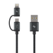 Swiss Alloy 2 in 1 micro USB and Lightning Cable SCLTMUA-M