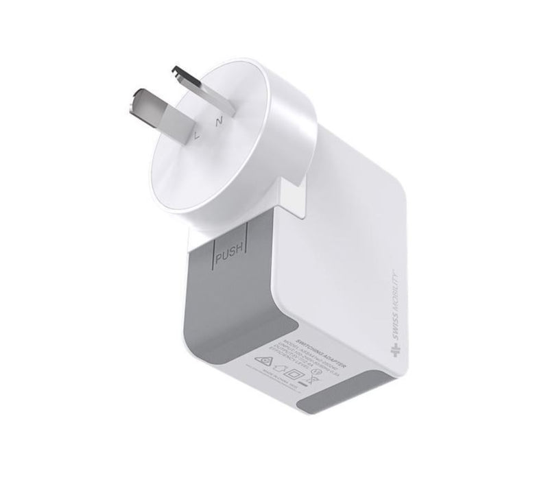 Geo Swiss Mobility Dual Port 2.4A Wall / Travel Charger - White SCAC24XA-W 859141005685