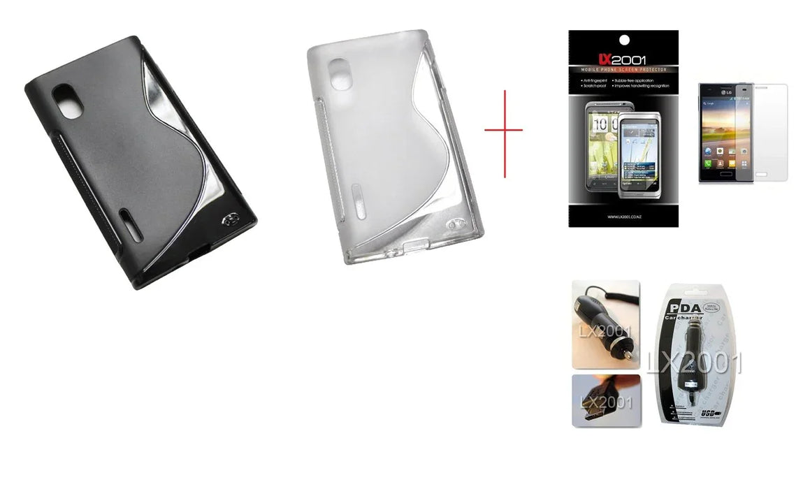 LG Optimus L5 E610 GEL Case + Car Charger - LX2001 - Homewares, Outdoor, Phone Accessories, Cases, Speakers, Headphones + More -
