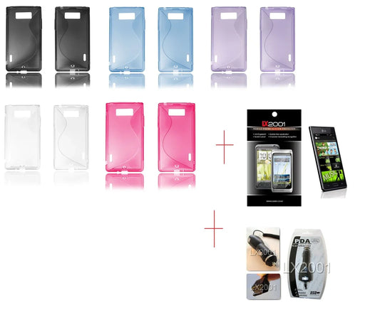 LG Optimus L7 P700 GEL Case + Car Charger - LX2001 - Homewares, Outdoor, Phone Accessories, Cases, Speakers, Headphones + More -