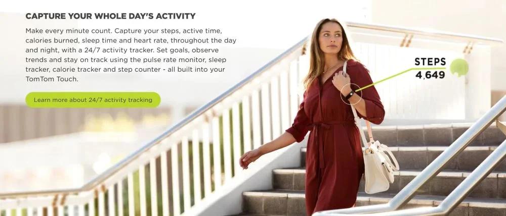 TomTom Touch Fitness Tracker LARGE BLACK 1AT0.001.01 - LX2001 - Homewares, Outdoor, Phone Accessories, Cases, Speakers, Headphones + More -