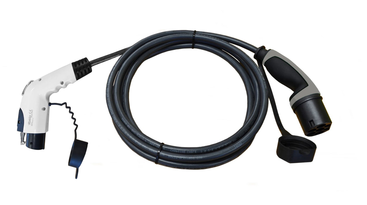 TransNet EV Electric Vehicle Charger Cable Type 2 to Type 1 - 4M 4 Meters