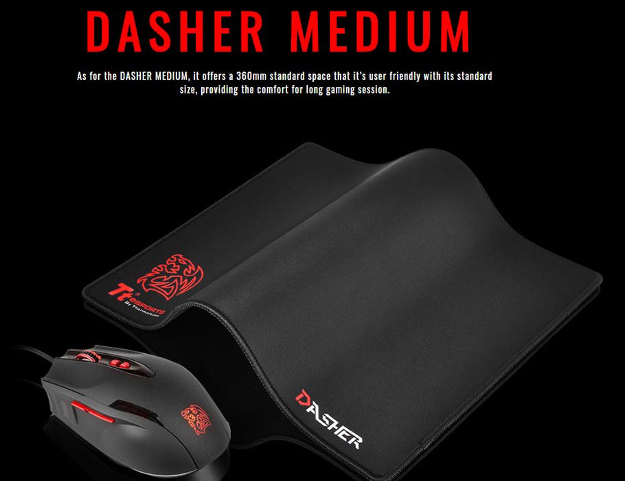 Tt eSPORTS Dasher Medium Gaming Mouse Pad MP-DSH-BLKSMS-02 4717964404008