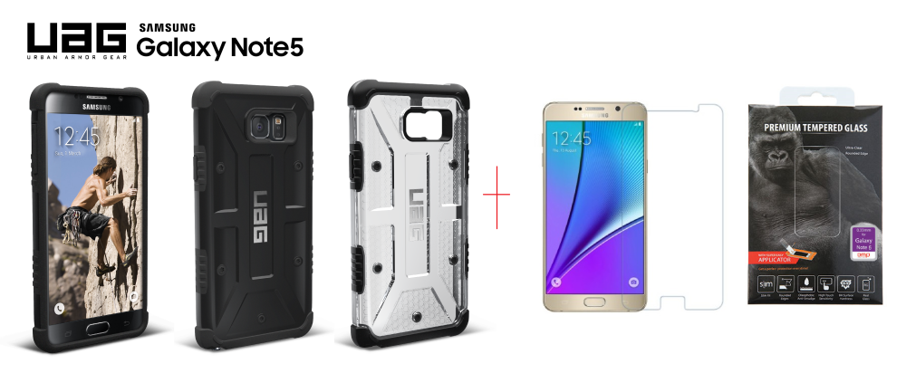 UAG COMPOSITE CASE FOR GALAXY NOTE 5 Profile Pic + GLASS SP