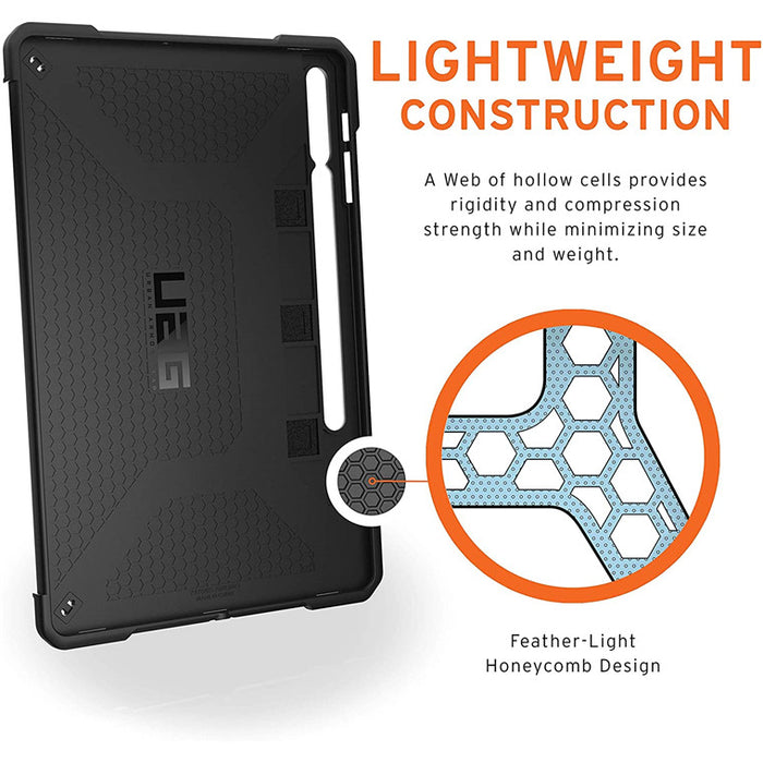 UAG Samsung Galaxy Tab S7+ / Tab S7 Plus Metropolis Folio Rugged Case - Black 222536114040 812451037623
