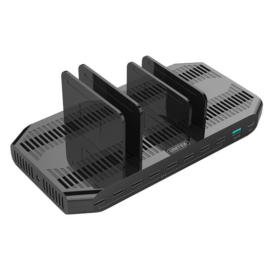 UNITEK 160W 10 Port USB Smart Rapid Charging Charger Hub - Black Y-2190 4894160031778