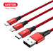 UNITEK USB 3-in-1 Micro USB + Type C + Lightning Cable - Red C4049RD