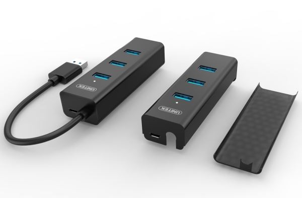 UNITEK USB 3.0 4-Port Hub - Black Y-3089