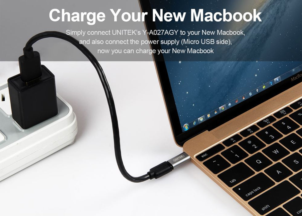 Tough Tested Micro USB Rugged Car Charger PCTT-MICRO + UNITEK Micro USB to USB-C Adapter Y-A027AGY