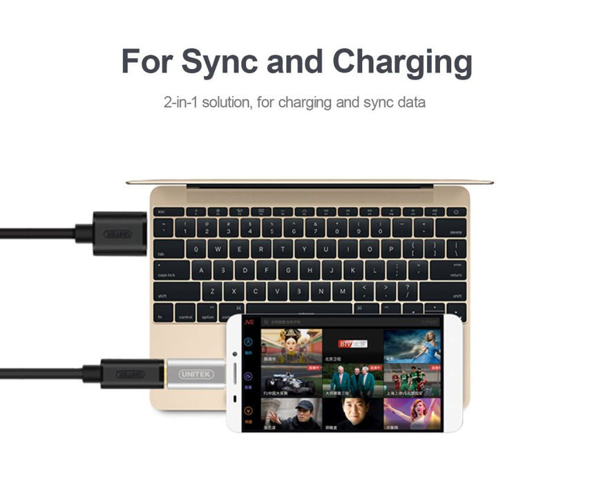 Tough Tested Micro USB Rugged Car Charger PCTT-MICRO + UNITEK Micro USB to USB-C Adapter Y-A027AGY