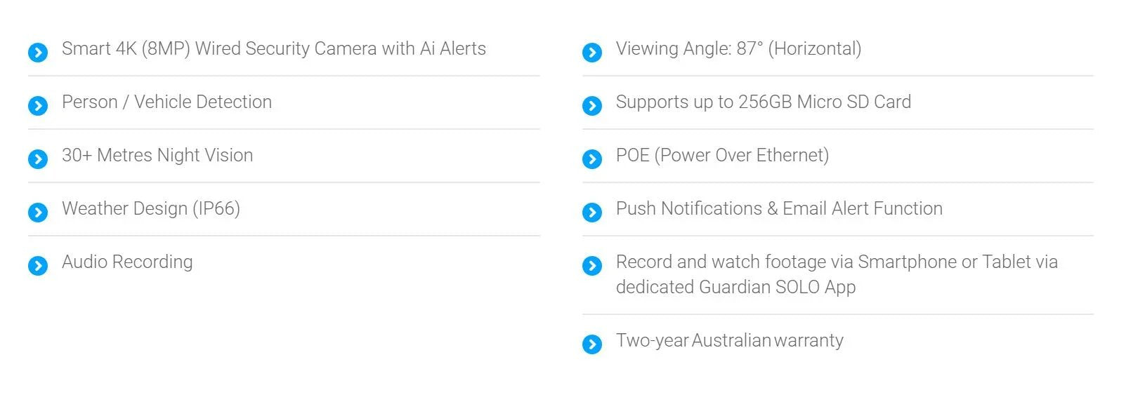 Uniden APP CAM 4K Bullet Wired Indoor / Outdoor 4K (8MP) Bullet Camera - LX2001 - Homewares, Outdoor, Phone Accessories, Cases, Speakers, Headphones + More -