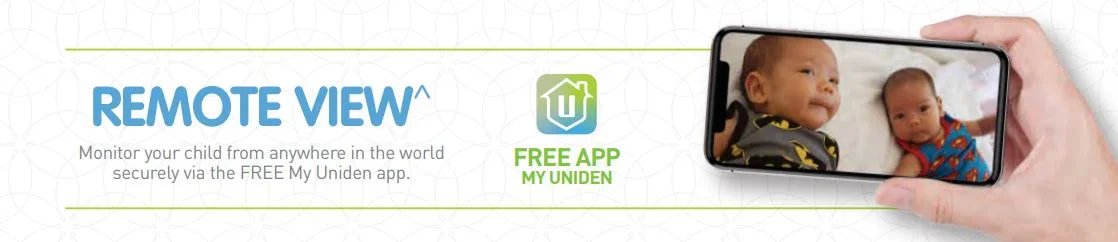 Uniden BW150R FULL HD Pan & Tilt Smart (WiFi) Baby Camera with Smartphone Access - LX2001 - Homewares, Outdoor, Phone Accessories, Cases, Speakers, Headphones + More -