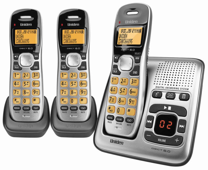 Uniden DECT1735 DECT1735+2 Digital DECT Cordless phone (3x) w/ Answer Machine