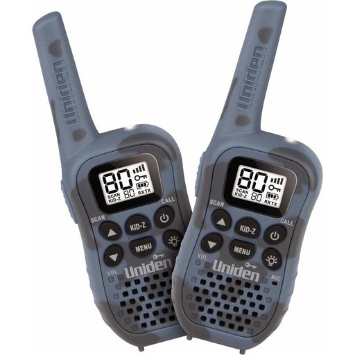 Uniden UH45 80 Channel UHF Handheld Radio with Kid Zone (Camo Blue/2 Pack) UH45-2