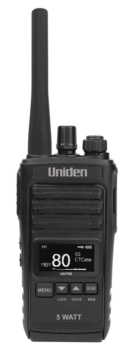 Uniden UH755-2DLX 5 Watt UHF CB Splash-Proof Handheld Radio - LX2001 - Homewares, Outdoor, Phone Accessories, Cases, Speakers, Headphones + More -