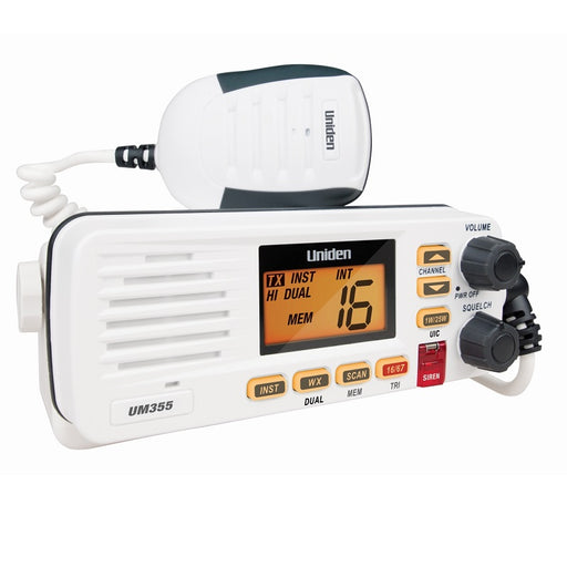 Uniden UM355 Splashproof VHF Marine Radio - White