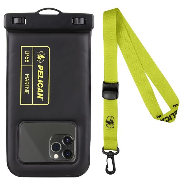 Universal Pelican Marine Waterproof Floating Pouch - Black / Neon Green - LX2001 - Homewares, Outdoor, Phone Accessories, Cases, Speakers, Headphones + More -