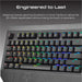 Vertux Precision Pro Mechanical Gaming Keyboard w/ RGB Backlight TANTALUM - LX2001 - Homewares, Outdoor, Phone Accessories, Cases, Speakers, Headphones + More -