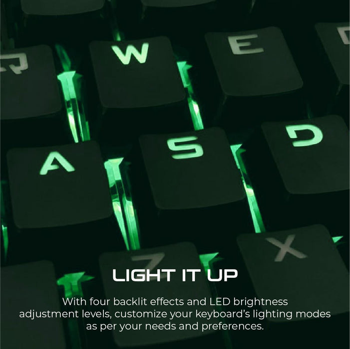 Vertux Rapid Response Mechanical Gaming Keyboard w/ LED Backlight RAIDKEY