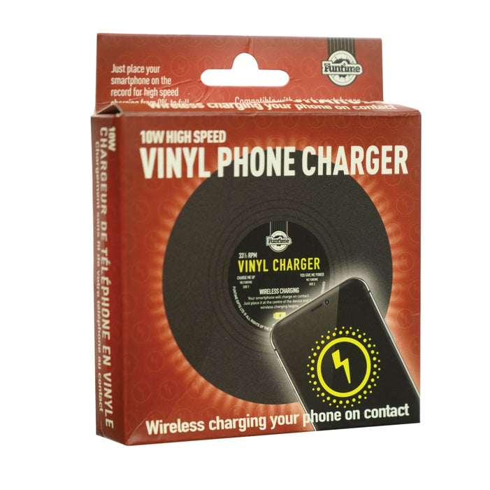 Qi Wireless Phone Charger 10w Vinyl Record Qi Wireless Phone Charger 10w EG9510 5023664002659