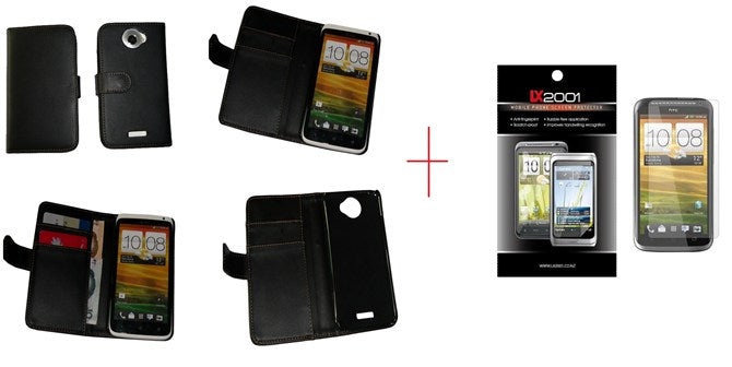 HTC ONE X Leather Case + SP