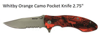 Whitby Orange Camo Pocket Knife 2.75" LK152