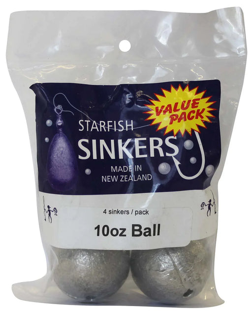 Starfish Ball Sinker Value Pack 10oz (4 per pack) - LX2001 - Homewares, Outdoor, Phone Accessories, Cases, Speakers, Headphones + More -