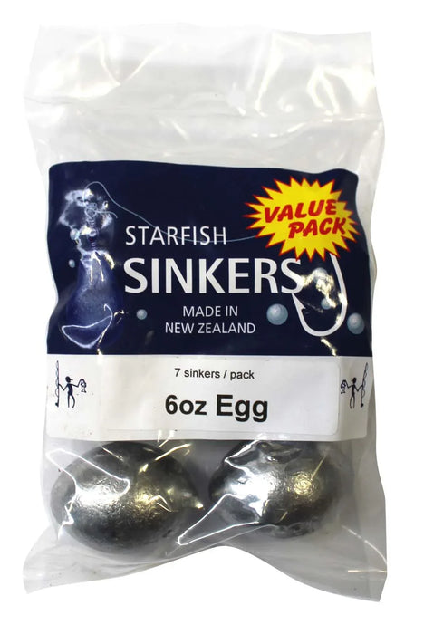Starfish Egg Sinker Value Pack 6oz (7 per pack) - LX2001 - Homewares, Outdoor, Phone Accessories, Cases, Speakers, Headphones + More -